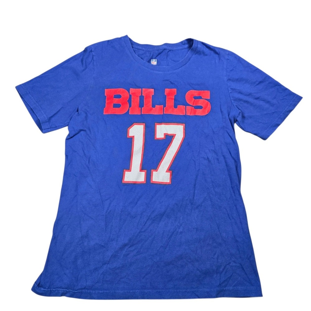 NFL Buffalo Bills Josh Allen 17 T-Shirt Kids Blue Football Tee‎ Large 14/16